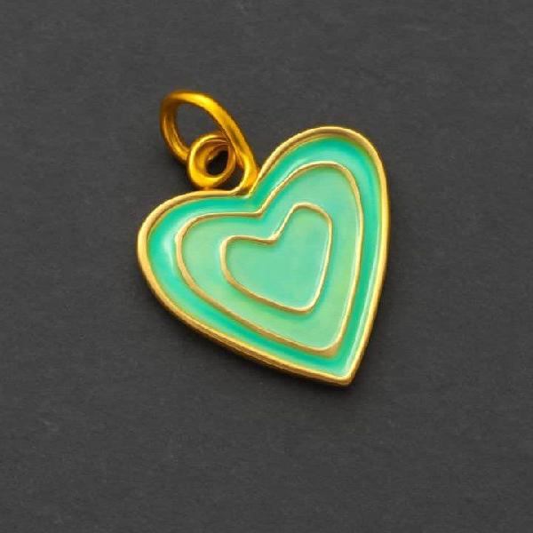 آویز قلب مینا کاری