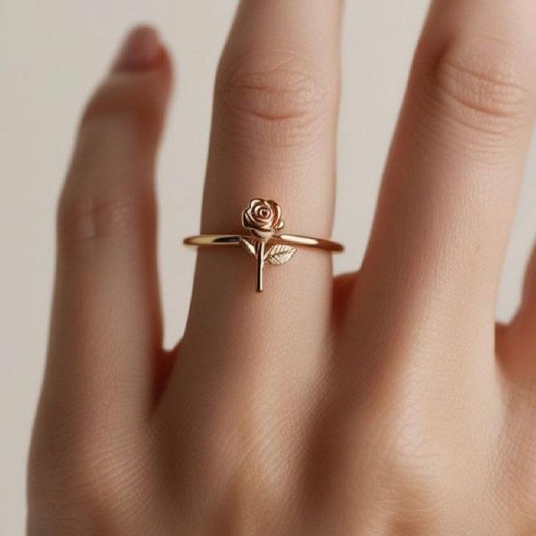 انگشتر طلا گل رز