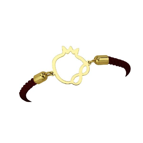 دستبند طلا لیزری پلاک انار