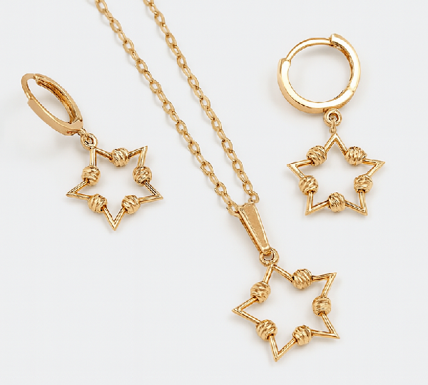 نیم ست طلا مدل ستاره برهان