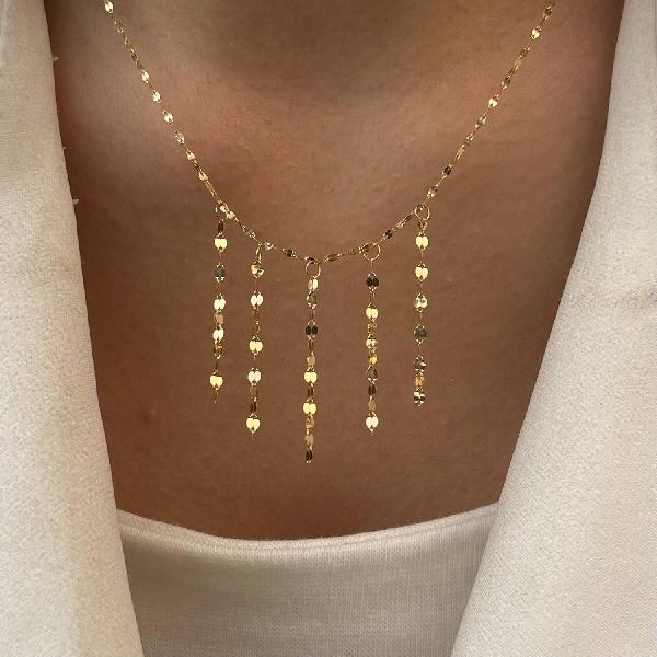 گردنبند شرابه‌ای پولکی
